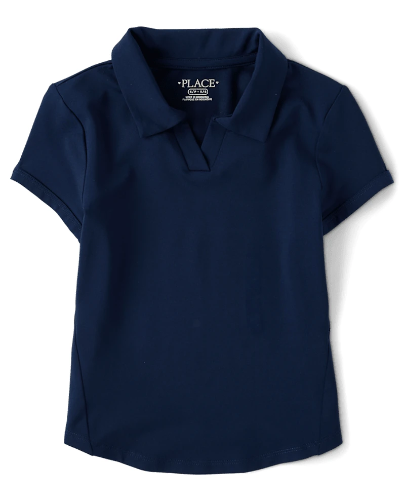 Girls Uniform Stretch Performance Polo