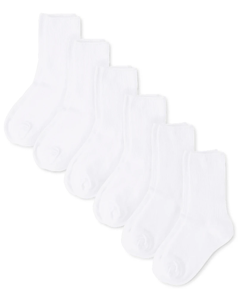Boys Crew Socks 6-Pack