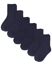 Boys Crew Socks 6-Pack