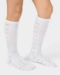Girls Heart Pointelle Knee Socks -Pack