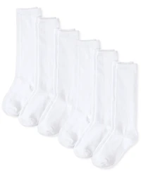 Girls Knee Socks 6-Pack