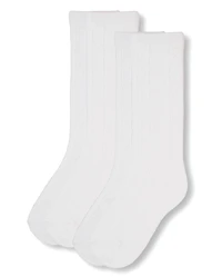 Girls Heart Pointelle Knee Socks 2-Pack