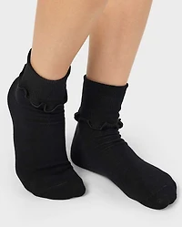 Girls Ruffle Turn Cuff Socks 6-Pack