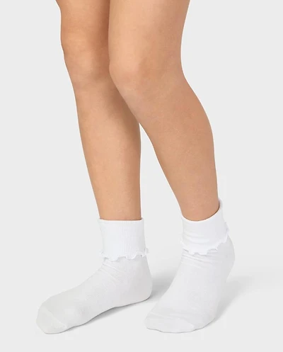 Girls Ruffle Turn Cuff Socks 6-Pack