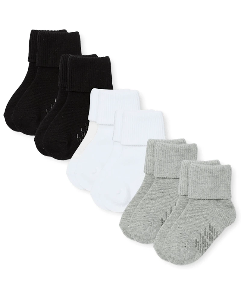 Toddler Turn Cuff Socks 6-Pack