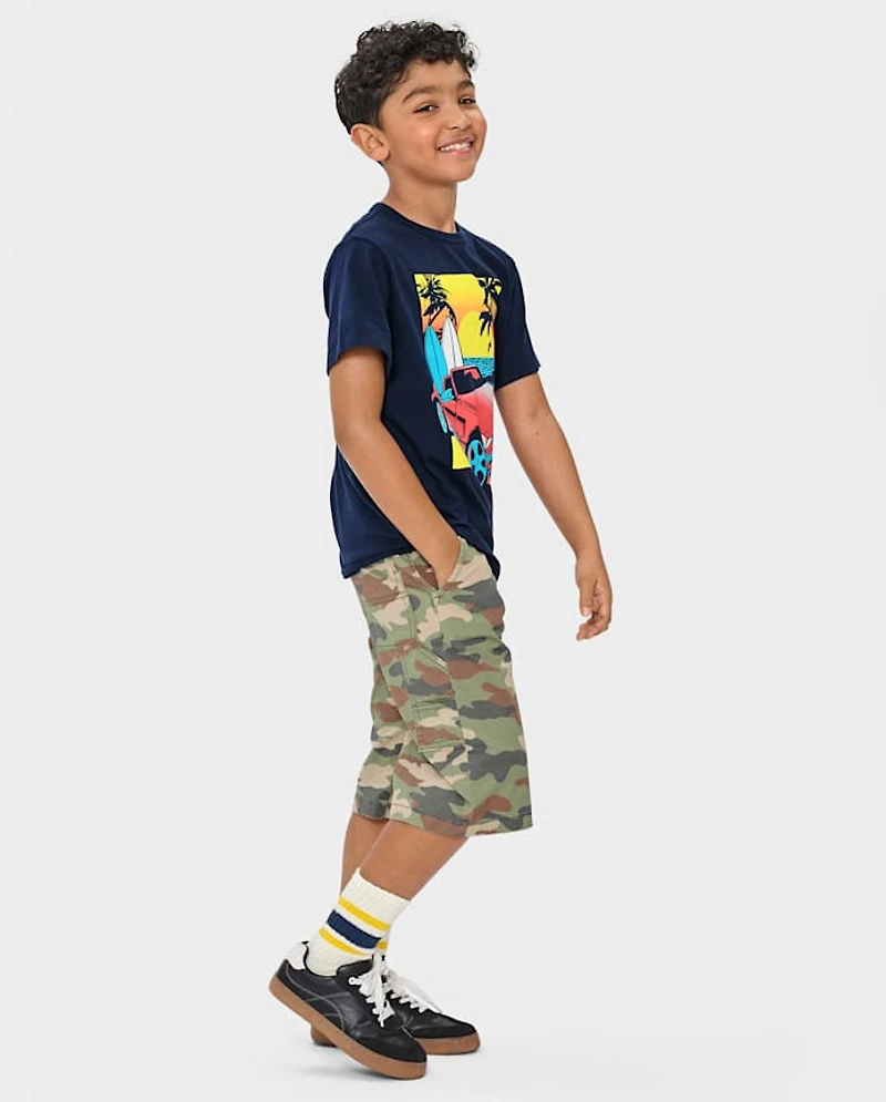Kids Camo Baggy Utility Jorts