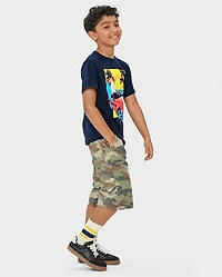 Kids Camo Baggy Utility Jorts