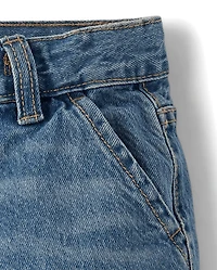 Boys Denim Baggy Carpenter Jorts