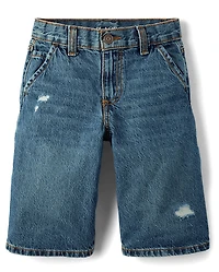 Kids Denim Baggy Carpenter Jorts