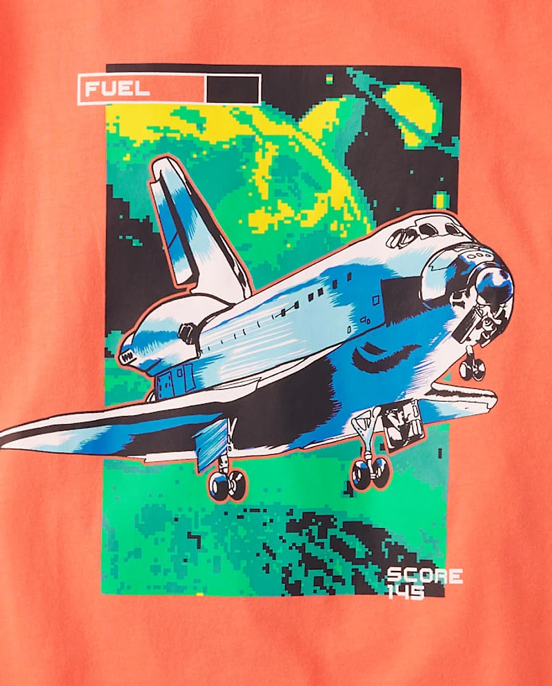 Boys Space Dino Graphic Tee 2-Pack