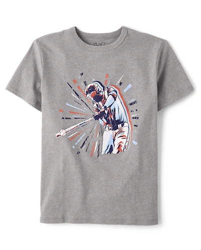 Boys Baseball Player Graphic Tee