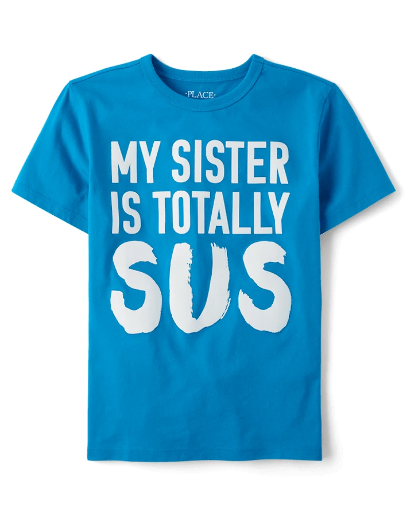 Boys Sister Is Sus Graphic Tee