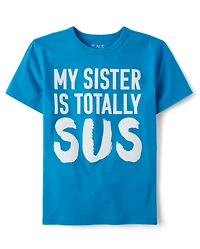 Boys Sister Is Sus Graphic Tee