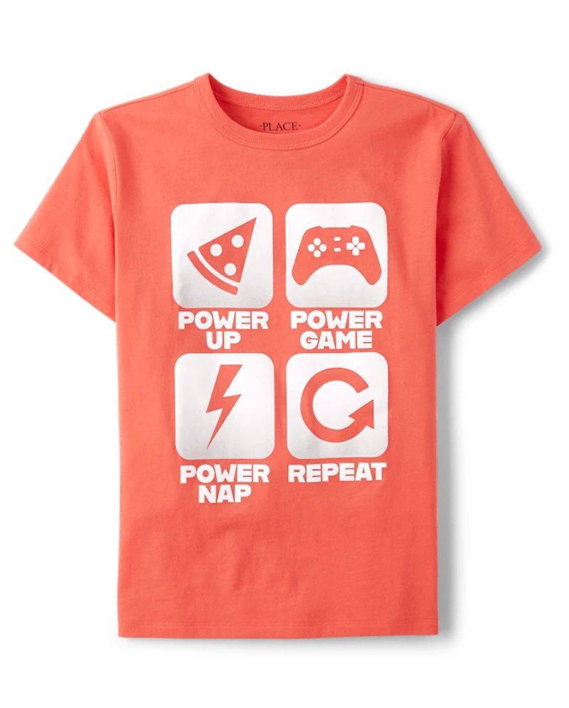 Boys Video Game Icon Graphic Tee