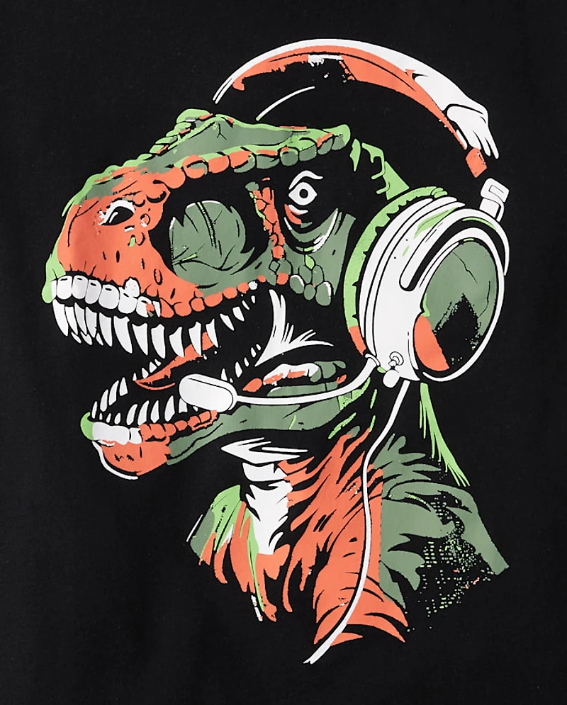 Boys Dino Gamer Graphic Tee