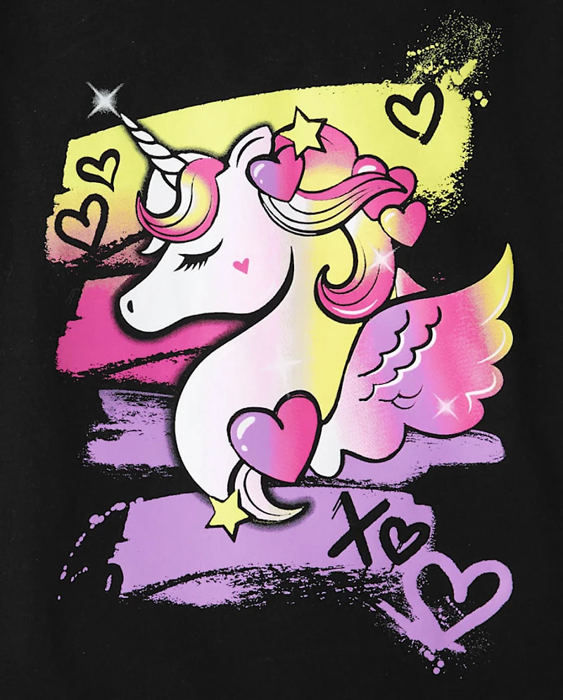 Girls Unicorn Graphic Tee