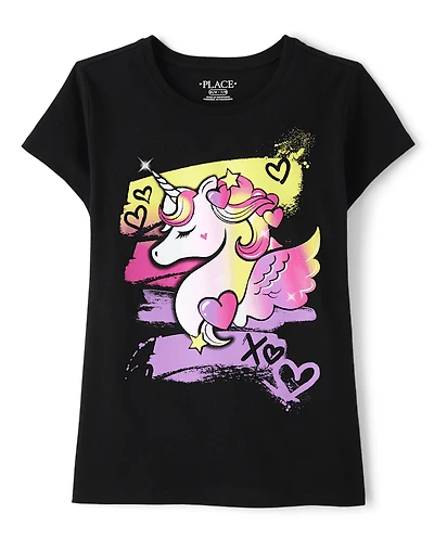 Girls Unicorn Graphic Tee