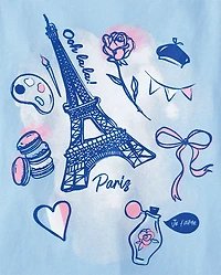 T-shirt graphique Paris pour filles
