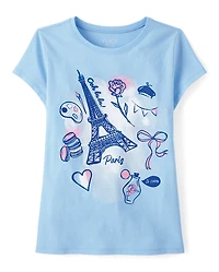 T-shirt graphique Paris pour filles