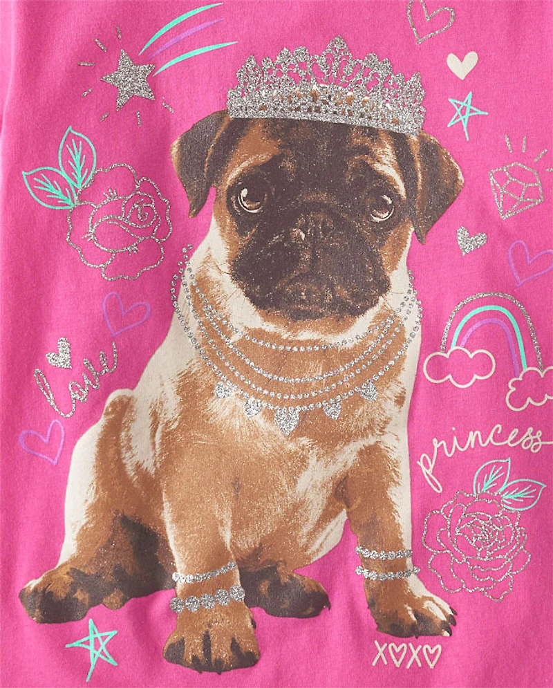 Girls Dog Princess Graphic Tee