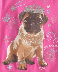 Girls Dog Princess Graphic Tee