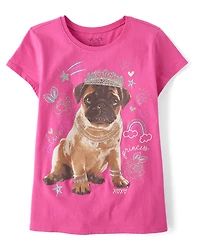 Girls Dog Princess Graphic Tee