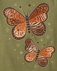 Baby And Toddler Girls Butterfly Graphic Tee