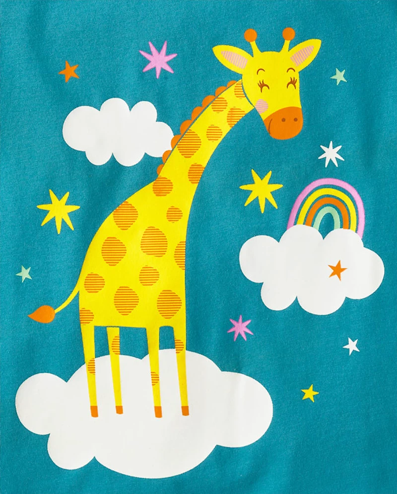 Baby And Toddler Girls Giraffe Graphic Tee