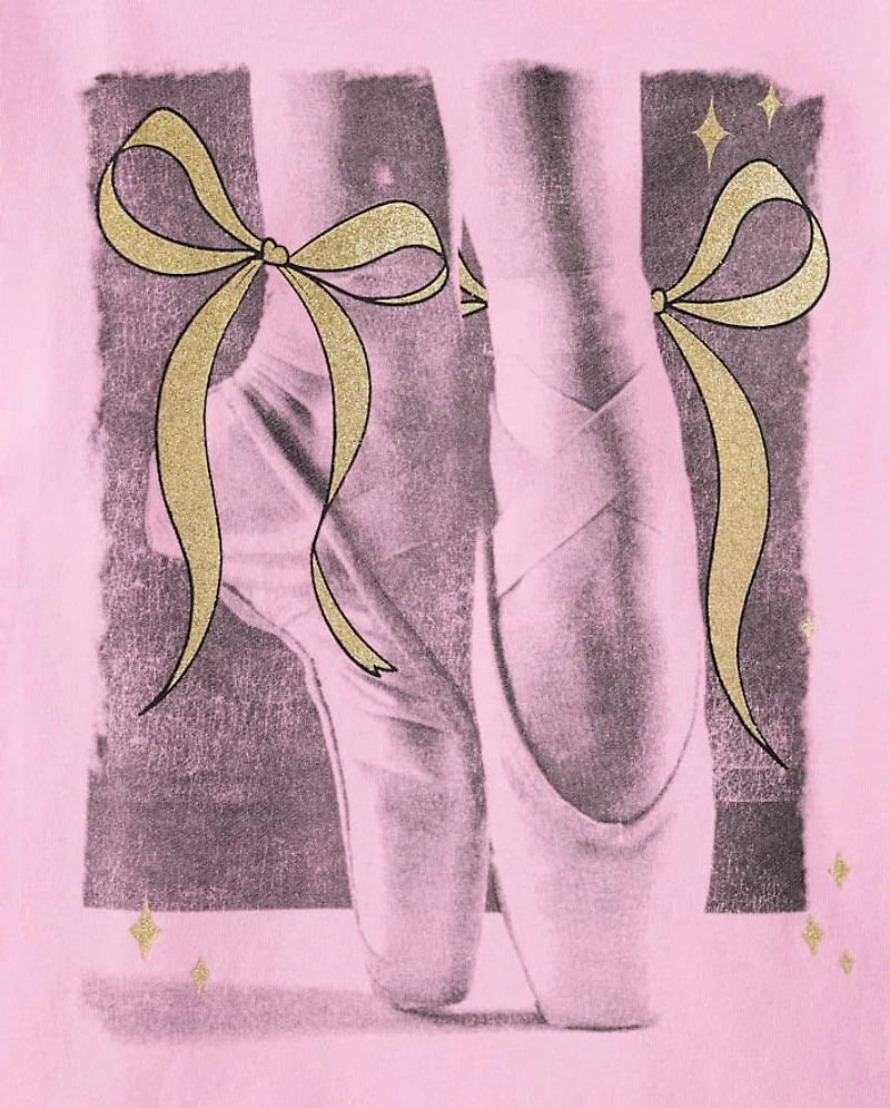 Girls Ballet Shoes Graphic Tee