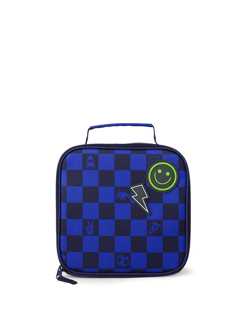 Boys Checkered Gamer Lunchbox