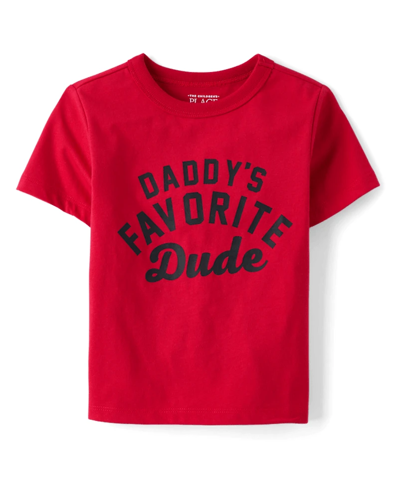 Baby And Toddler Boys Daddy's Favorite Dude Graphic Tee
