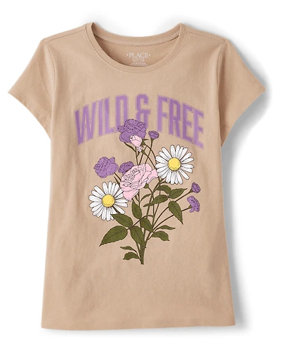 Girls Wild And Free Graphic Tee