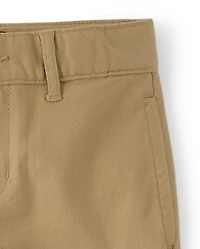 Boys Uniform Stretch Baggy Chino Pants