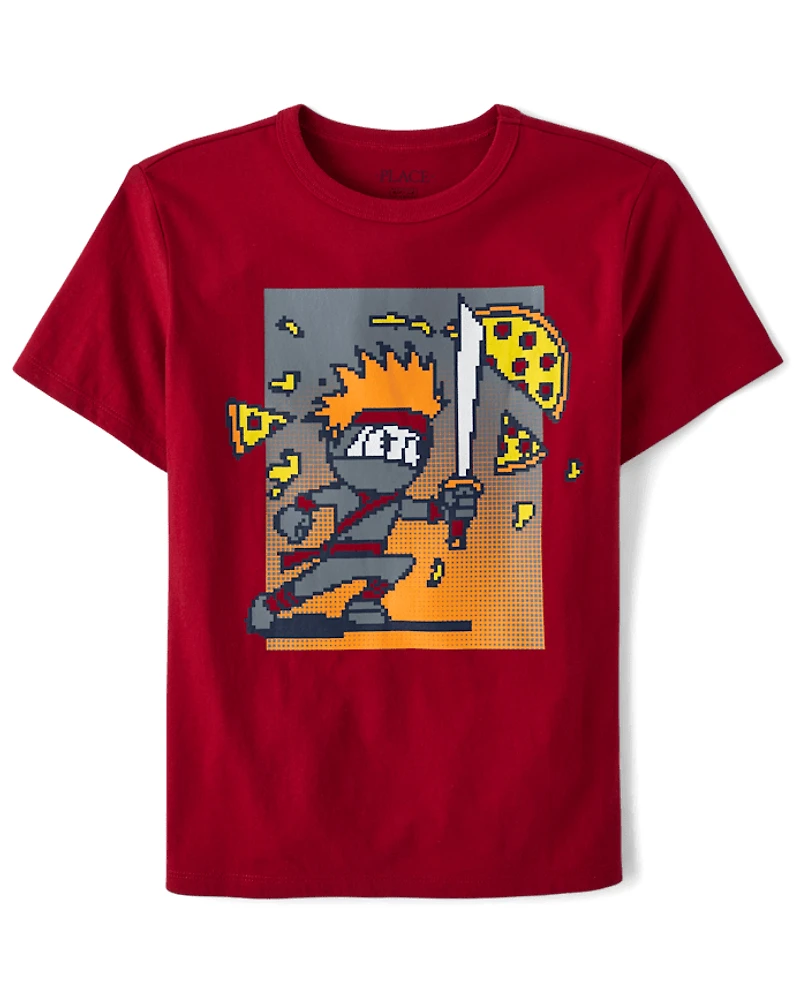 Boys Pizza Ninja Graphic Tee