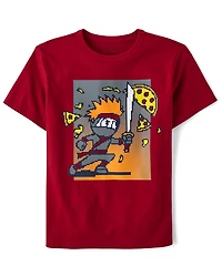 Boys Pizza Ninja Graphic Tee