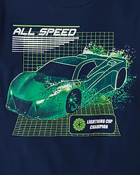 Boys All Speed Car Graphic Tee