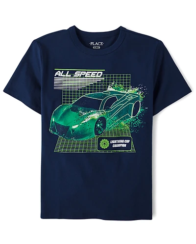 Boys All Speed Car Graphic Tee