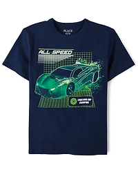 Boys All Speed Car Graphic Tee