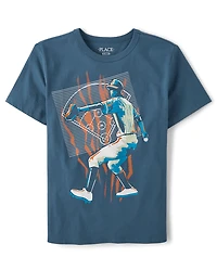 Boys Baseball Player Graphic Tee