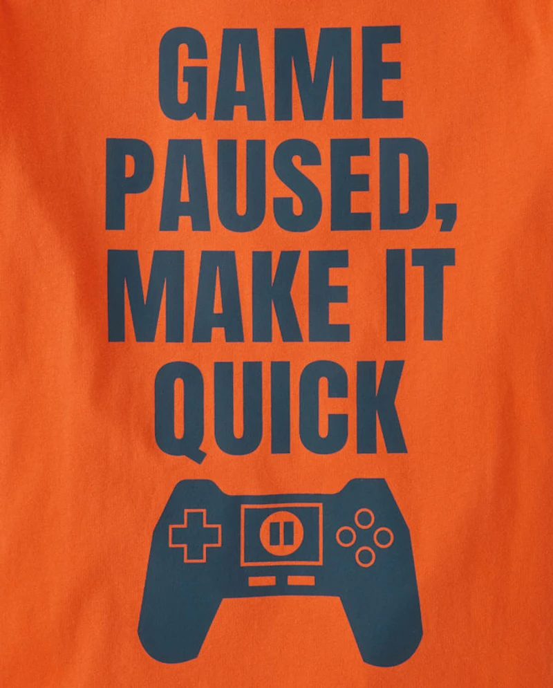 Boys Game Paused Graphic Tee