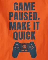 Boys Game Paused Graphic Tee