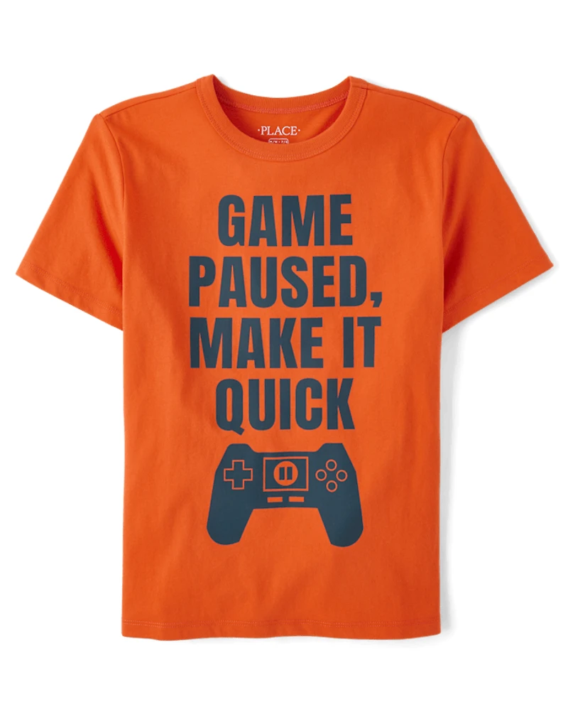 Boys Game Paused Graphic Tee