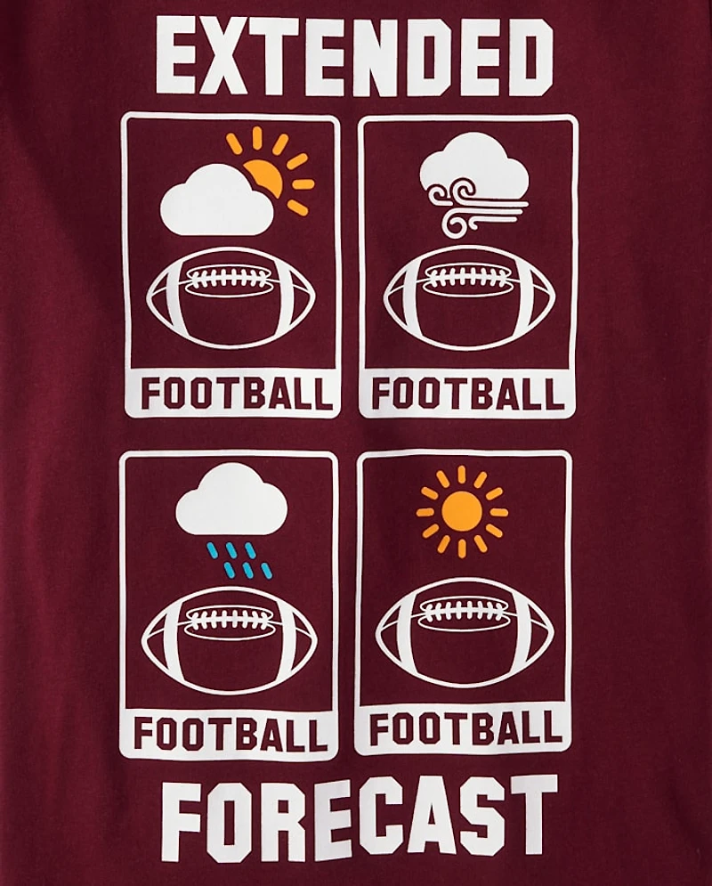 Boys Football Forecast Graphic Tee