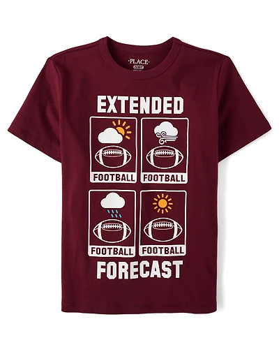 Boys Football Forecast Graphic Tee