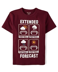 Boys Football Forecast Graphic Tee