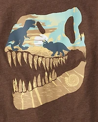 Boys Dino Skull Graphic Tee