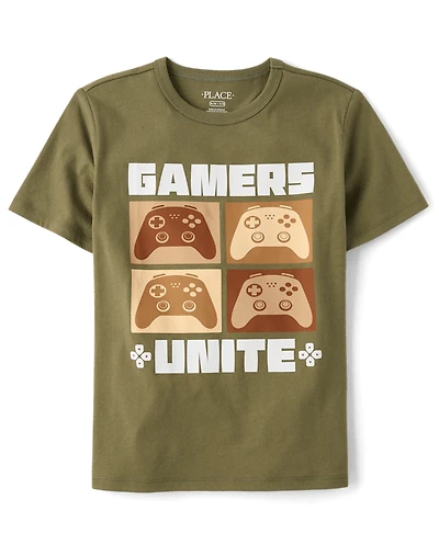 Boys Gamers Unite Graphic Tee