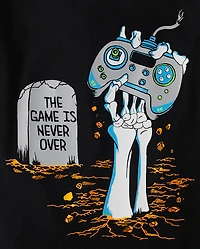Boys Skeleton Gamer Graphic Tee