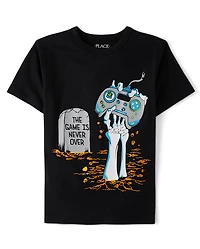 Boys Skeleton Gamer Graphic Tee
