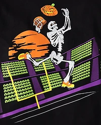 Boys Skeleton Football Player Graphic Tee